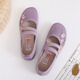 WVNE old Beijing cloth shoes soft sole female mother spring and summer net shoes flat non-slip old lady embroidered shoes women lightweight old man shoes purple 38