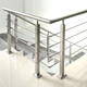 Huihao 304 Edelstahltreppe Handlauf Indoor -Terrasse Haus selbstinstallierte Säule Modernes einfaches Balkon Leitplanke 50 quadratische Röhrchen Schleifen Originalfarbe - Einsäule Gesamthöhe: 1050 mm - Standardmodell