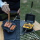 CAMPINGMOON Black Sandwich Baking Pan Bread Baking Pan Toast Bread Clip Fried Pan BKTT-1315 [BKTT-1315] Black Sandwich Clip