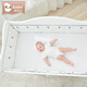 Xiqinbao Neugeborenes Kinderbett um Babybett um Baby -Kollisions -Wächter -Bettzaun 120*60 cm (abnehmbare Innenauskleidung) Pulver