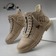 Botas de cuero Martin Boots de Ram Men's Men Men Botas de cuero para hombres Autumn and Winter Style Británico de cuero genuino Retro Martin botas Martin Boot Boot Boots de cuero Men NY3523 Color de arena 40