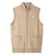 MONTAGUT Autumn and Winter Wool Vest Casual Zipper Cardigan Warm and Thickened Young and Middle-aged Daddy's Solid Color Vest Jacket ZYR9901 Burgundy 170/L Recommended 115-130Jin [Jin equals 0.5 kg]