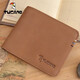 Woodpecker Men's Wallet 2024 Nouveau portefeuille en cuir authentique Couche de tête Cowhide Retro âgé de portefeuille en cuir givré court brun clair