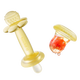 Beedoll flower teether baby molar stick 0-1 year old baby anti-eating hand oral chewing gum happy olive yellow