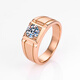 DL 199818k rose gold ring men's moissanite diamond 50 points one carat color rose gold 50 points frosted men's ring