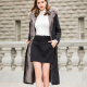 Lei Gongguan Parker Women's 2023 Winter New Fur Jacket Over-the-Knee Fox Fur Collar Removable Liner Brand Coat Black L
