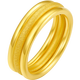 Saturday Fortune Gold Ring Women's Three Lives Three Worlds 3D Hard Gold Stackable Women's Ring Pricing No. 11 Smooth Surface, About 0.73g
