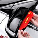 Ameisheng car rearview mirror rain brow, universal car reflector rain shield, creative reverse mirror soft rubber rain shield, rain shield, snow cover, car exterior accessories anti-collision strip, five-star red model (pair), small functional parts of automotive accessories