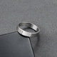 BJYL Engraved Smooth Ring Men's Trendy Titanium Steel Men's Single Ring Hip-Hop Style Ring Closed Mouth Index Finger Ring Tail Ring Default Hairdressing No. 9