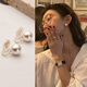Nianfu imitation pearl ear clip earrings for women without pierced ears, new style, retro high-end mosquito coil disc, Mid-Autumn Festival gift for girls, mosquito coil disc, pearl ear clips, pair 12mm