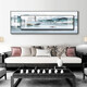 Mopai New Chinese style living room decoration painting sofa background wall mural modern simple and atmospheric banner landscape superposition painting humble room inscription large 200*70+small 160*50 crystal porcelain