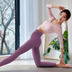 Dovanlian Yoga Wear Women's Suit High-end Fashion Top New Temperament Fairy Pilates Sports Fitness Clothes Lotus Root Top Yanwei Purple Pants Suit One Size L(110-120)