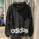
Adidas Sweatshirt Men's 2024 Spring and Autumn NEO Sportswear Knitted Hooded Top Pullover H14225 H14220 Black Lining Lone S