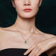 Yicai Jewelry Natural emerald pendant 18k gold inlaid with colored gemstones and diamonds birthday gift for girlfriend 2.84 carat pendant/Vivid Green/slightly oily/pre-sale