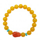 DL 1998 Beeswax Pixiu Bracelet, Amber Chicken Fat Yellow Single Circle Bracelet, Baoshan Southern Red Agate, Attractive and Fashionable Beeswax Bracelet (approx. 10mm)