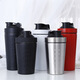 Red Tiepu 304 stainless steel protein powder shake cup sports fitness water cup with scale multi-function natural color 750ml