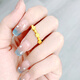 Love gold ring for women 999 pure gold rose solid live adjustable index finger ring as a birthday gift for girlfriend Light version of gold rose ring closed style - about 1g - size 15