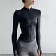 
COZOK yoga jacket autumn and winter style women's outerwear fitness clothing tight fast drying top long sleeve professional running sportswear jacket black XL [Recommended 110-120Jin [Jin equals 0.5 kg]]