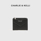 Чарли / Келли Официальный веб-сайт CK Light Luxury Bag Men's Short Simple Simple Wallet Multi-Card Colel Clutch Black