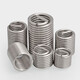 Bingneng 304 stainless steel threaded braces threaded protective sleeve screw sleeve steel wire sleeve spring repair steel sleeve conversion screw sleeve M8*1 point 25*2 point 5D20 only