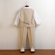 Wengeao (Wengeao) Kinderkleider Boy Host Kleidungskleidung Blumenjungenanzuganzug Anzug Set Kindertagempfänger Kostüm Prince Anzug Khaki Weste + Kurzärmele + Hosen