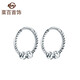 Caibai Jewelry Platinum Earrings Platinum Pt950 Exquisite Laser Craft Earrings Fashion Women's Earrings Price BJ Platinum Earrings About 1.57g