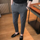 
Ding Gude summer thin trousers for men's business casual professional suit suit pants slim nine-point straight stretch trousers 723 nine-point pants medium gray 32 (2 feet 4) Recommended 129-139Jin [Jin equals 0.5 kg]