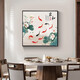Xiaolulin chinesischer Stil Jiuyu Zeichnen Dekoration Malerei Restaurant Malerei Studienbüro Teelaum Hängende Maleingang Eingangsschrank Wohnzimmer Wandgemälde 15915 Überschüssige Jahr für Jahr Temperierte Kristallporzellan 80*80 schwarzer Rahmen