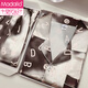 Modal Men's Pajamas 2025 Spring and Summer Ice Silk Long Sleeve Home Summer Thin Ice Silk Large Size Set 6625 L (170)