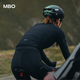 MBO Autumn and Winter Women's Fleece Long Sleeve Cycling Jersey Lightyear Road Cycling Top Black S