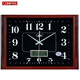 Combasi Combasi Watch Hanging Wire Living Room Wall Clock Bedroom Office Pure Sound Simple Calendar Clock Large Quartz Clock 6626 Calendar Wood Grain Black Disk 50.5cm 20 inches (diameter)