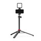 Ulanzi YouBasket MT-44 Selfie Stick Tripod Mini Tragbare Erweiterungsstange mit Mobiltelefon-Clip-Live-Video-Aufnahmen Vlogzv-E10 Micro Single Camera Gimbal [mit Mobiltelefonclip] Black 1.49-Meter-Klammer