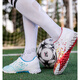 
Fashulin 2024 new children's football shoes for boys and adult students TF broken nails AG long nails mandarin duck girls training shoes 6199 mandarin duck Velcro white moon + white red (buy one free 31