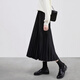 Her pool elastic waist pleated skirt 2025 autumn new women's simple mid-length A-line high waist skirt