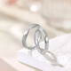 Saturday Fortune (ZLF) PT950 hard platinum ring for men and women, platinum proposal and confession, couple ring, ripples, No. 15-1.81g