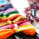 Other embroidery craftsmen, silk hand-embroidery thread, Suzhou embroidery thread, mulberry silk thread, commonly used colors, 6 pack, lemon yellow
