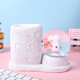 Zhenxiqi Astronaut Pen Holder Children's Day Gift Night Light Office Desk Ornament Creative Crystal Ball Pen Holder Birthday Gift [Golden Astronaut Crystal Ball Pen Holder Lamp]