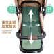 Haowei baby stroller can sit and lie down, two-way portable stroller 0-3 years old, lightweight BB stroller (the whole car is washable) Khaki + flagship model + two-way sit and lie down + music tray (the whole car is washable)