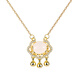 Fat Donglai's same long life lock plated 18K gold safety lock necklace for women 2023 new light luxury niche zircon lock platinum gold safety lock