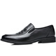 Portures leather shoes men's British slip-on business casual shoes lightweight soft sole Loaf formal shoes men 9526 black 39