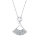 TTMIX platinum PT950 skirt pendant elegant small fan necklace platinum clavicle chain for girlfriend 4.1-4.3g