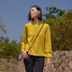 
AIGLE Aigao Long Sleeve T-shirt for Women DFT Quick Dry Wound UPF50+ Lemon Yellow BA693 M (175/92A)