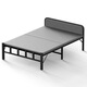 Brother Sheng folding bed single double folding bed soft support rental house household hard board office nap simple portable elegant gray 120cm wide [soft support + thickened frame]