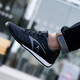Naike Paul high luxury men's shoes breathable casual shoes men's running sports shoes men's travel shoes wear-resistant shoes men's non-slip shoes men's black A695 single layer 38