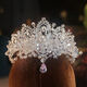 Brautkopfschmuck High-End-Kristallstirnketten-Hochzeitskleid Krone Prinzessin Hochzeit Kopfschmuckinnen weibliche 18 Jahre alte High-End-Krone verringert das Alter