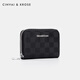 CinvaiKrose official website small c/k cowhide card bag for men's new coin wallet storage card ID card card clip 520 birthday gift CK card bag - black [Practical for my husband and boyfriend] 12 pieces