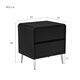 Gujia Home Bedside Table Modern Simple Italian Light Luxury Storage Cabinet Versatile Retro Bedroom Furniture 7882 Black