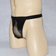 Ye Zimei Men's patent leather briefs sexy crotch hollow thong men's sexy underwear wide-edged metal ring 4110 All size