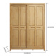 Mogao Space Nordic Solid Wood Wardrobe Modern Simple Bedroom Home Storage Sliding Door Wardrobe Wardrobe-TB155