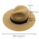 Hezeng Summer Strohhut Panama Strohhut Britische Topper Männer und Frauen falten Sunscade Strand Hut MZ-13G Beige einstellbar